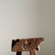 Small organic bench in upcycled Asian teak quadripod - Sungai