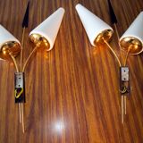 Pair of double reed sconces, 1960