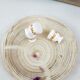 Lot de 3 coquetiers vintage motifs fleurs oranges