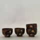 Set of 4 ceramic cups, Japanese pottery, circa 1960/70