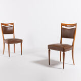 Set of 2 Italian chairs by Vittorio Dassi 1950