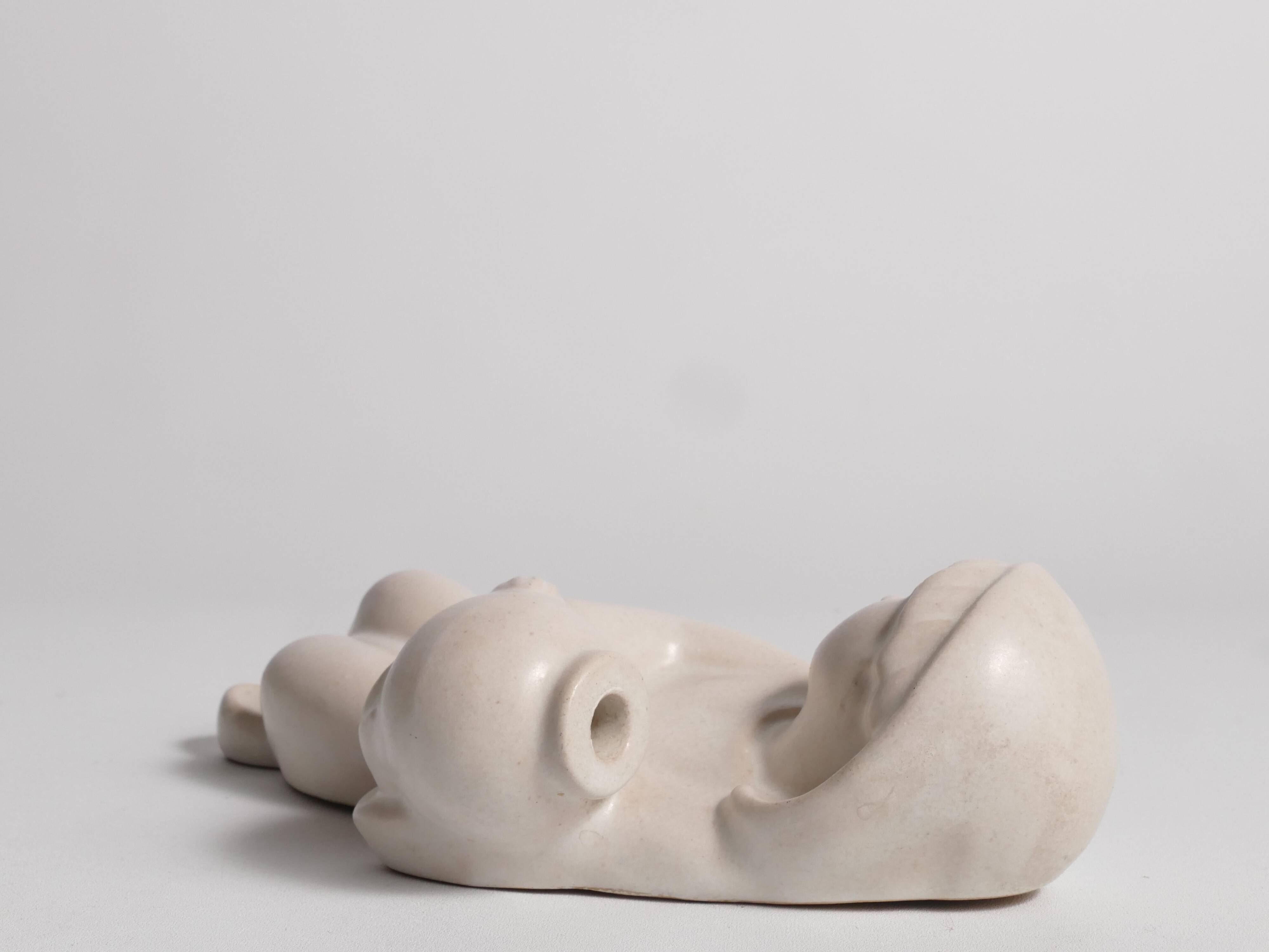 White Sconce with Boy Motif by Marianne Starck for Michael Andersen & Son