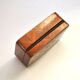 Antique box with marquetry wood, clover decoration, 7 x 11 cm.
