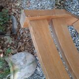 Set of two regain wooden chairs by roland haeuster, for les arcs selection charlottes perriand
