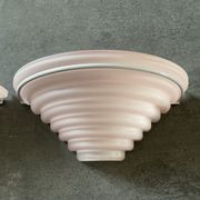 Pair of vintage frosted glass wall lamps 70s-80s
