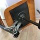 Vintage industrial workshop chair/stool in wood and metal