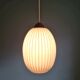 Scandinavian suspension lamp in white opaline 1960s