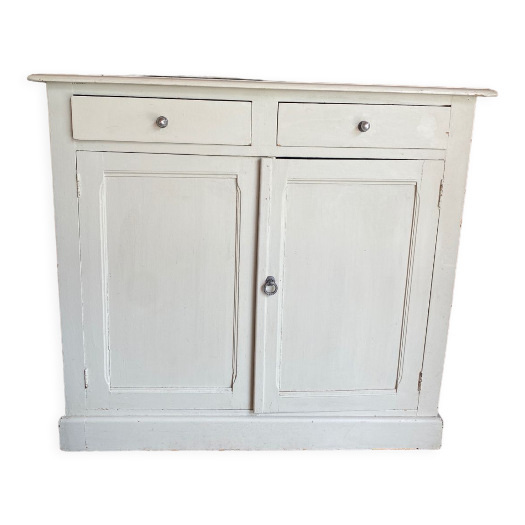 Patinated sideboard 2 drawers and 2 doors