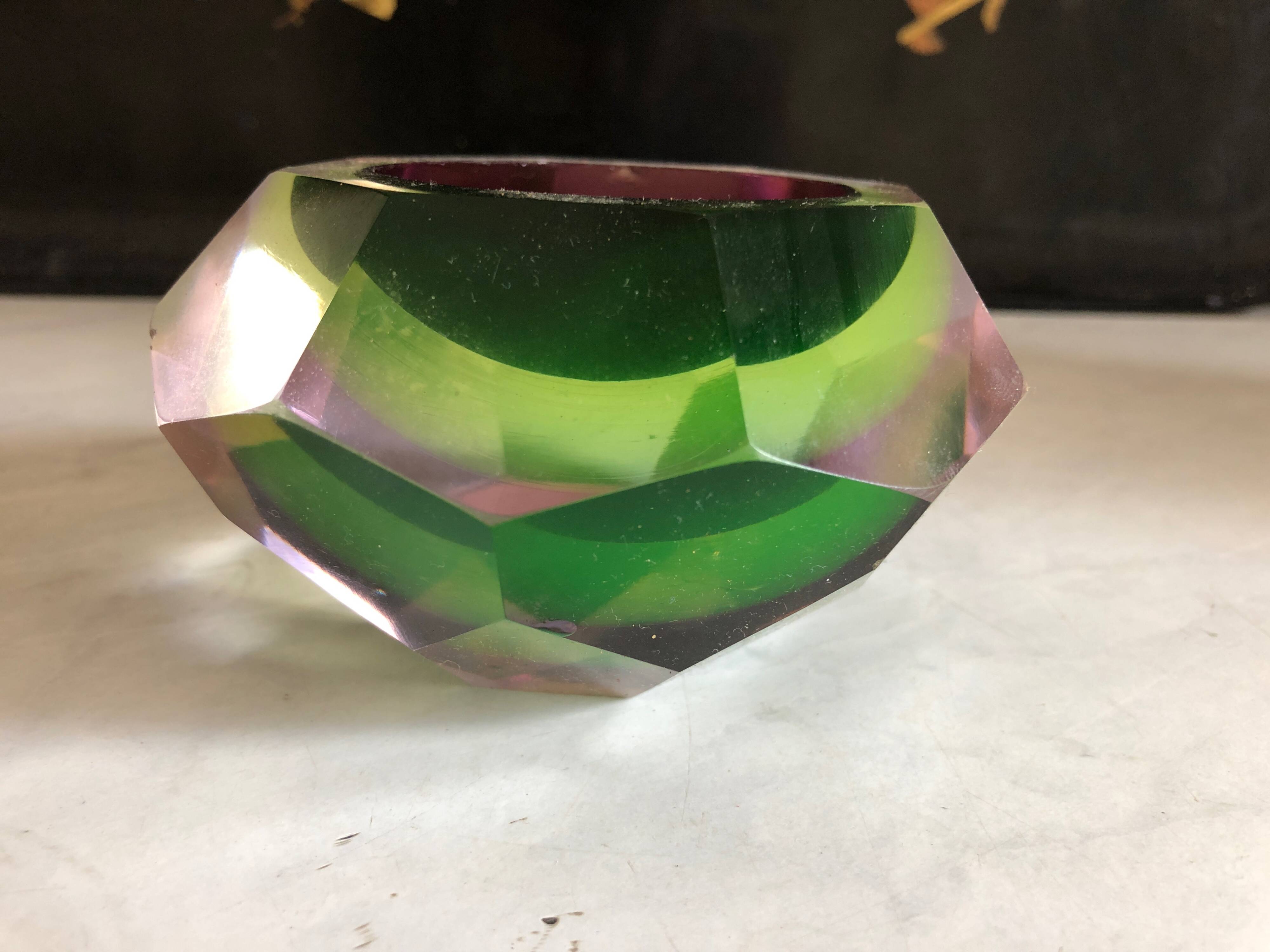 Murano/Flavio Poli Glass Ashtray, Italy c1960 Vintage design