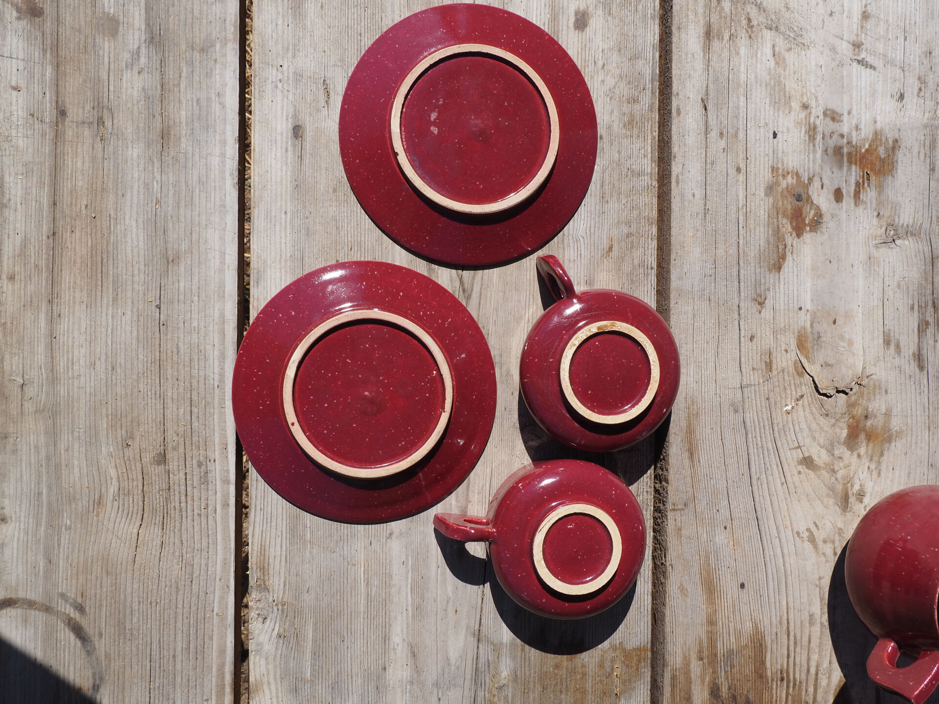 Art Deco Red Tea/Coffee Set