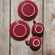 Art Deco Red Tea/Coffee Set