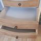 Vintage wooden bedside table with 3 drawers.
