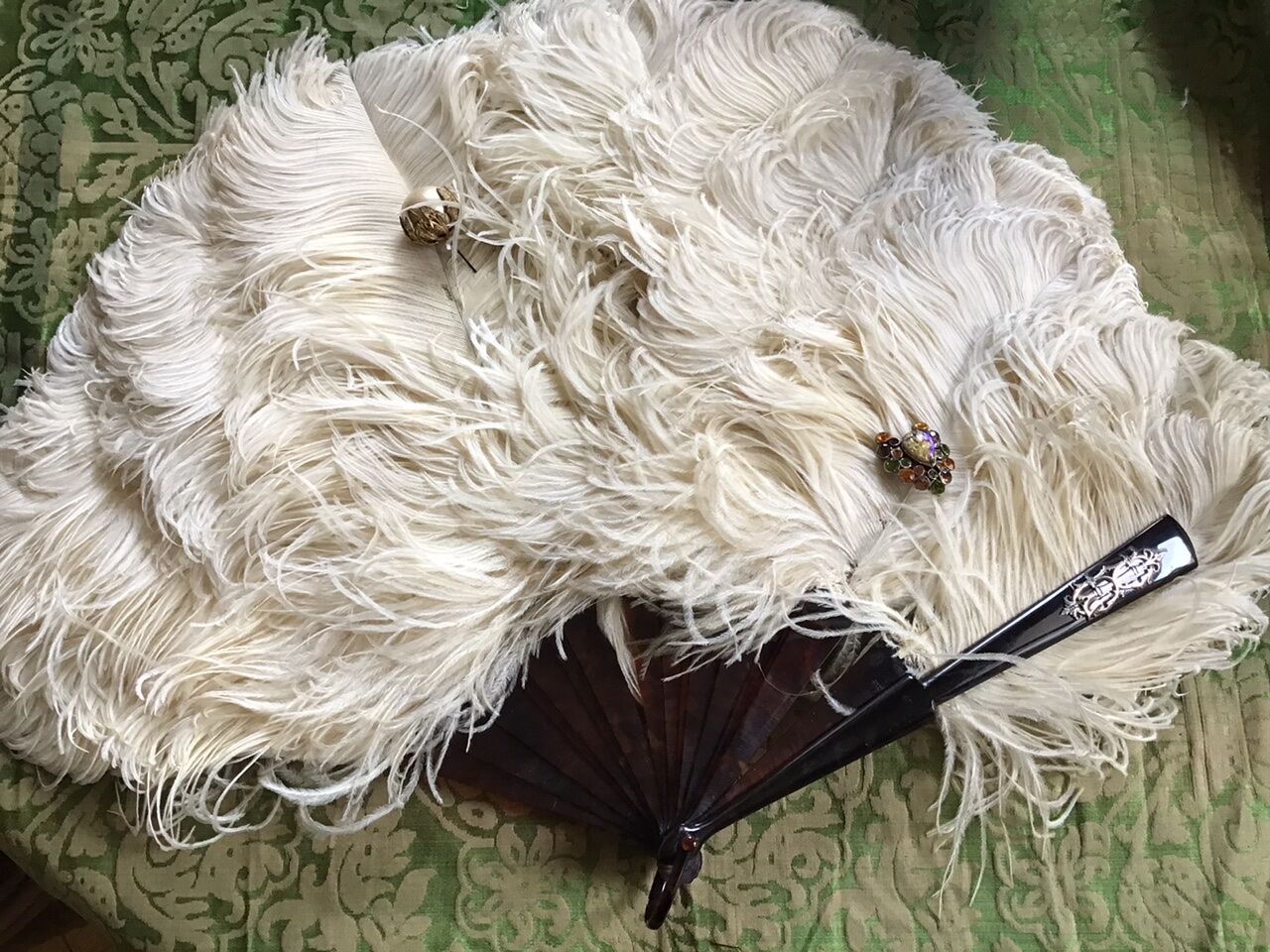 Fan scale ostrich feathers Napoleon III