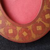 Frame art nouveau wood painted décor 16 cm x 11 cm