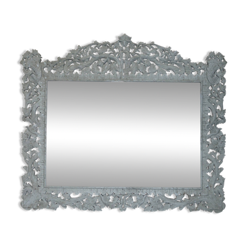 Grand Antique Carved and Hand-Painted Fireplace Mirror, Birman Liberty's London