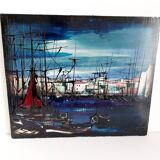Tableau huile sur bois