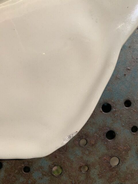 Large oyster dish in the shape of fish model Copenhagen by Longwy france old and collector