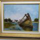 Oil on canvas . Boat cemetery. Finistère.