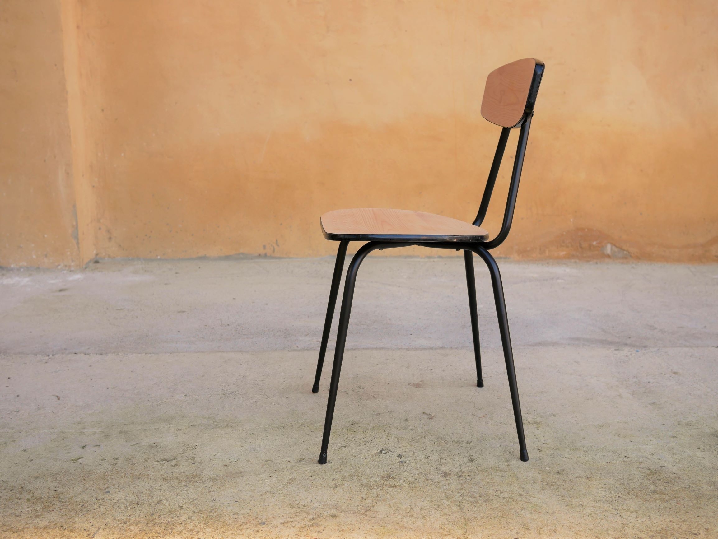 Vintage black metal chair