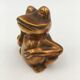 Vintage brass frog figure - 1970s