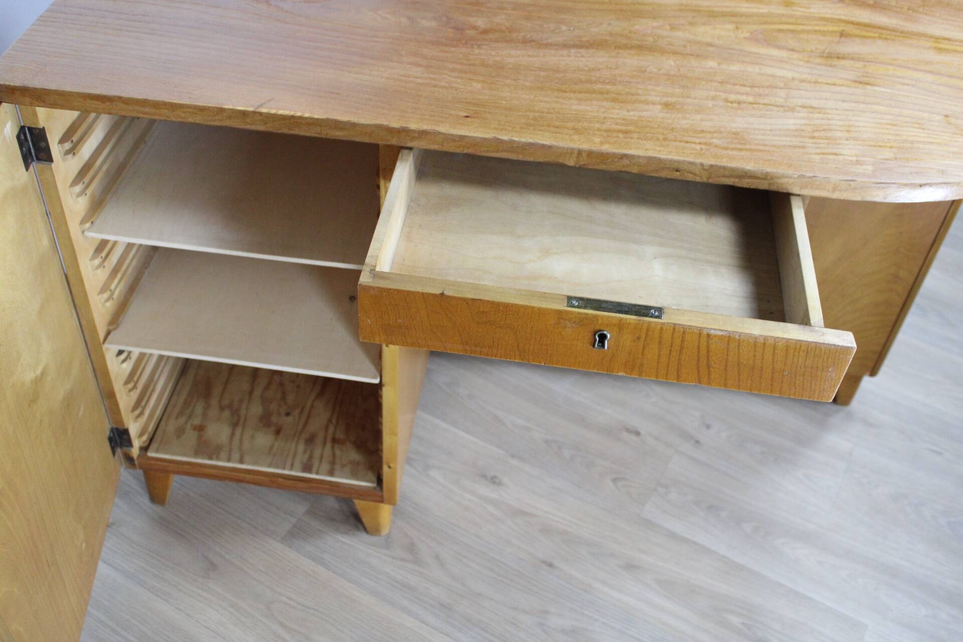 Bureau double face vintage en teck 1960 danemark