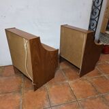 Pair of Scandinavian teak bedside tables from the 1960s.