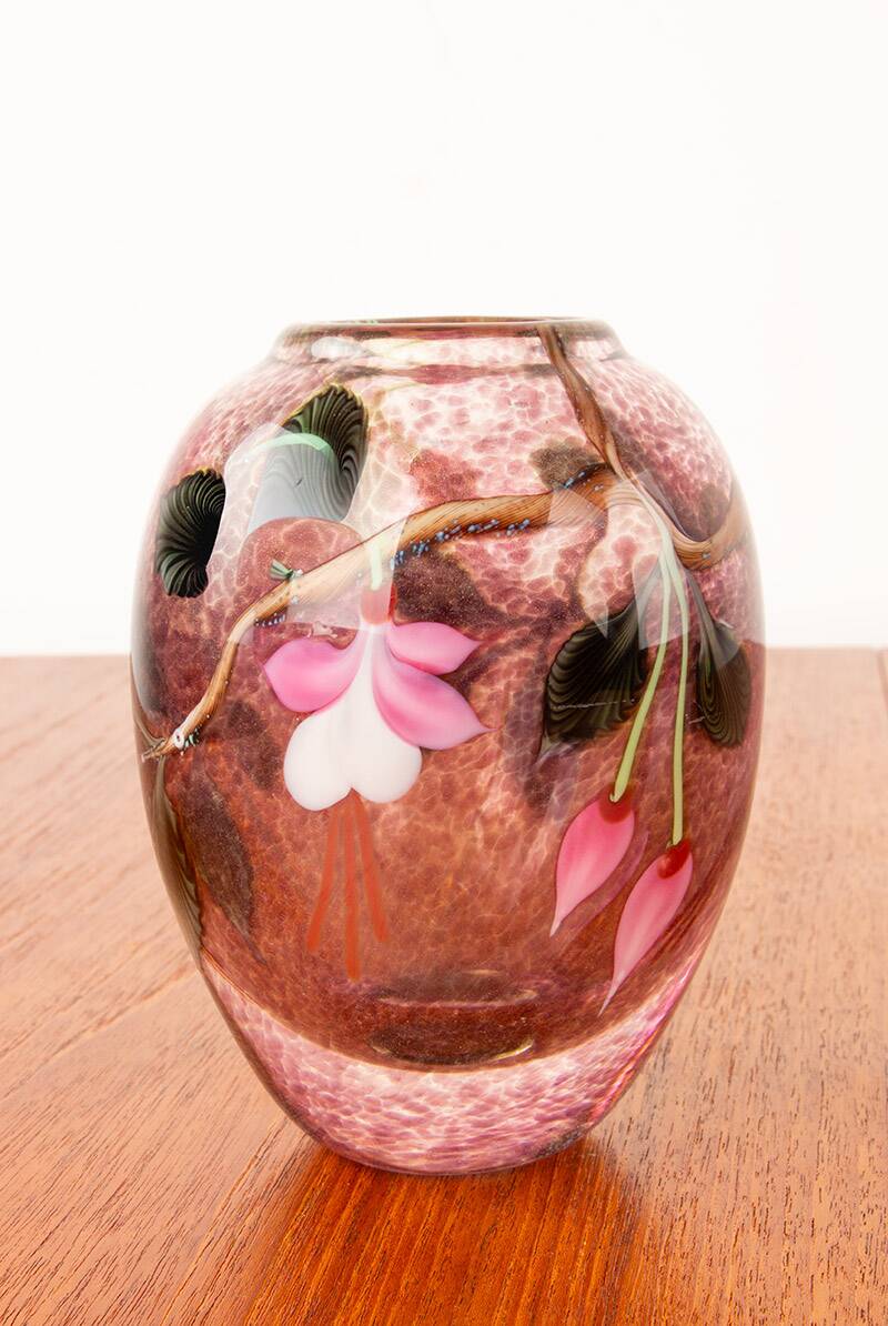 Art Nouveau style blown glass vase, Ed Aleksander/Orient & Flume.
