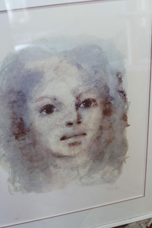 Leonor Fini (1907 - 1996) "Portrait of a young girl" numbered lithograph