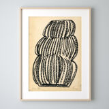 Dessin au pastel à l’huile original « Formes »