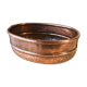 Oval hammered copper planter