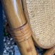 Vintage rattan and woven wicker desk 1970