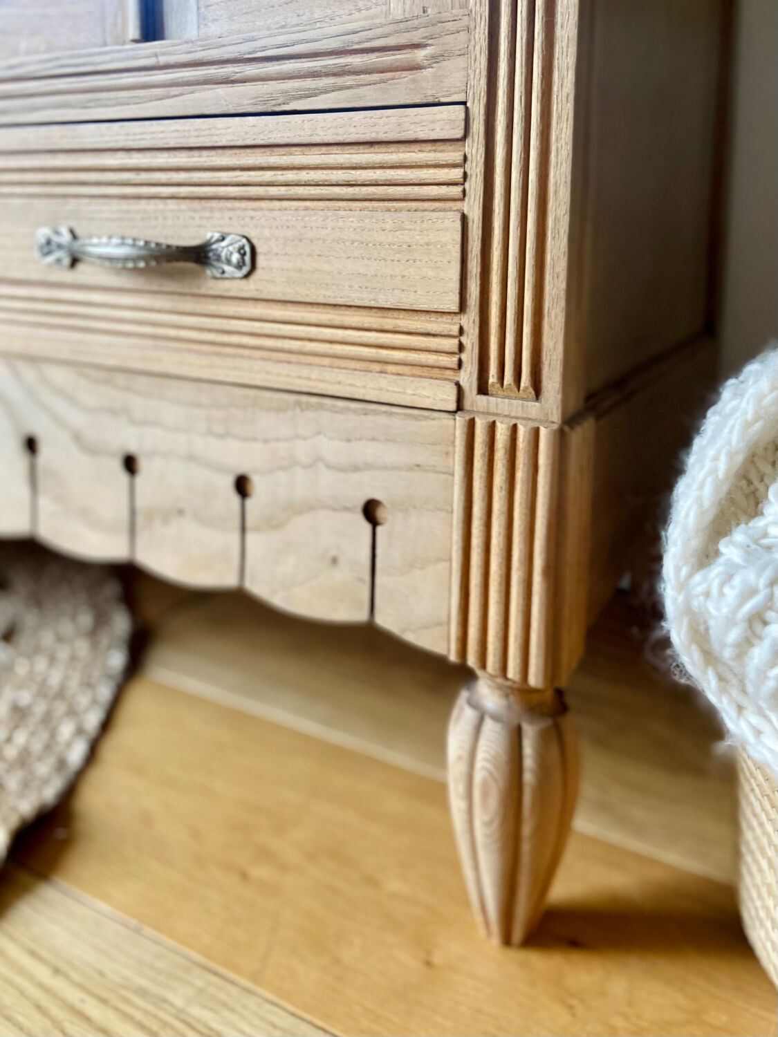 Parisian art deco cabinet 1930 in raw wood