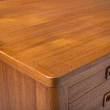 Asymmetrical Mid-Century Teak Desk with Bar, 1960s