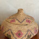 Raffia basket with lid