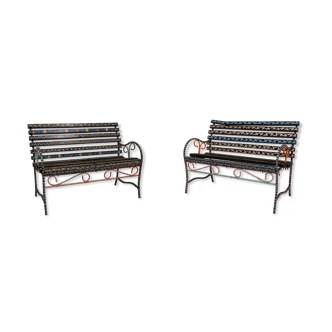 Pair of Tribal Truck benches