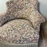 Fauteuil crapaud fleuri
