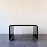 Table basse en verre noir courbé