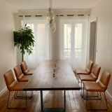 6 bendchairs peter maly light brown
