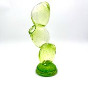 Vase Cactus Sculptural - Murano - Verre Bullicante - Vert vibrant