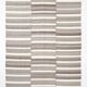 Contemporary Brown & Beige Striped Motifs Vintage Kilim Rug, 226x306Cm