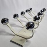 Vintage wall coat rack, five hooks, 70s