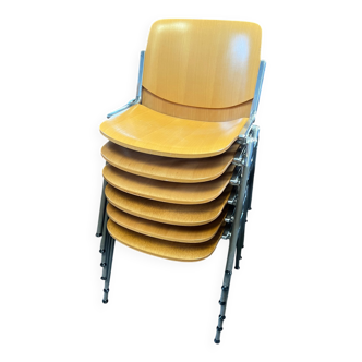 Lot de 6 chaises G. Piretti pour Castelli