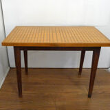 Mid-century grid coffee table, in wood & marquetry