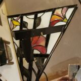 Stained glass wall lamp