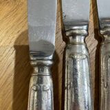 Set of 6 silver-plated knives