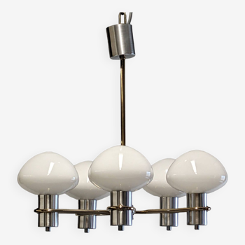 Space age chandelier with 5 lights from the 60s/70s