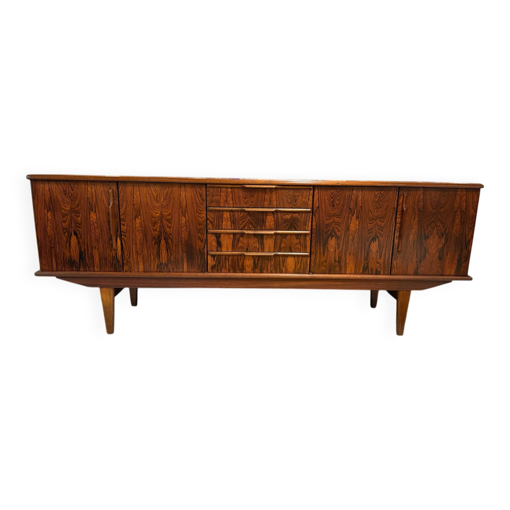 Scandinavian enfilade in rio palisander circa 1960 230 cm