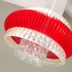 Suspension in glass and plexiglass with diamond points / vintage 60s-70s