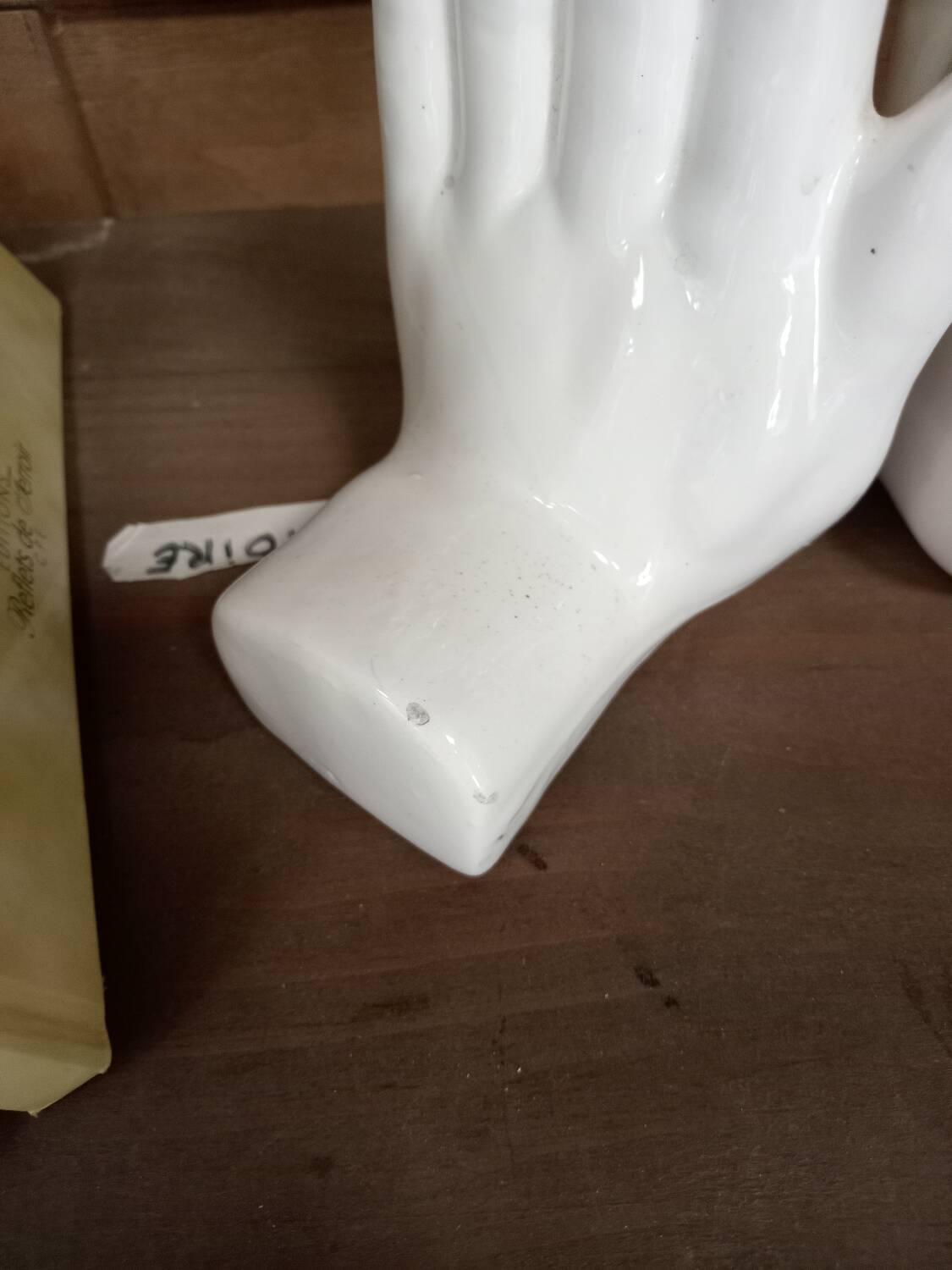 Ceramic Hands Bookends