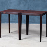Set of two side tables made of rosewood by Kurt Østervig, produced by Jason Møbler, Denmark.
